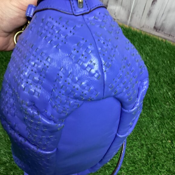 Coach Madison Crisscross Leather Sophia Satchel Shoulder Bag - Picture 7 of 14